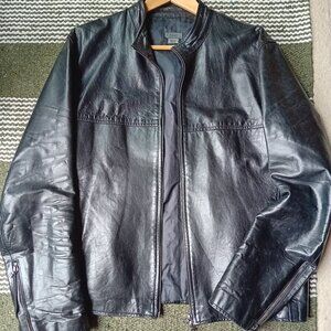 m0851 Leather Jacket Size L Made in Canada Vintage